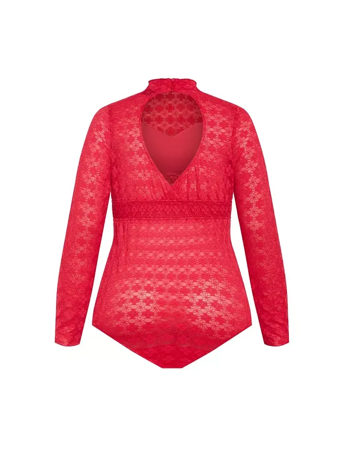 Боди Constance Plus Size CITY CHIC — изображение 4 из 5, розовый
