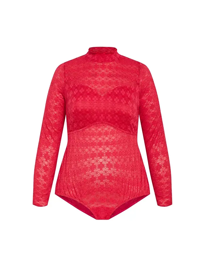Боди Constance Plus Size CITY CHIC — изображение 5 из 5, розовый
