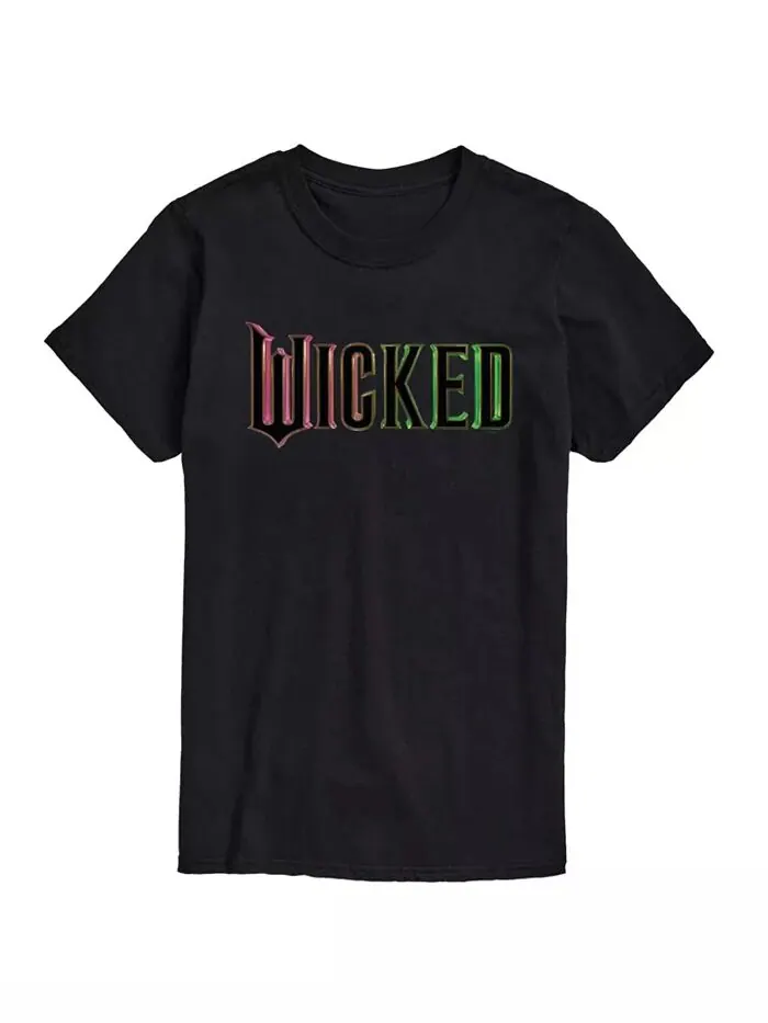 Мужская футболка с коротким рукавом и красочным логотипом Wicked AIRWAVES — изображение 1 из 3, черный