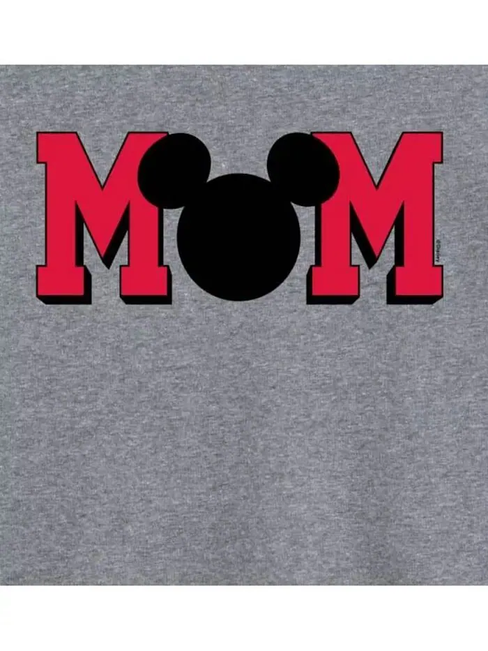 Женская модная футболка больших размеров с принтом Disney Mom Hybrid Apparel — изображение 2 из 3, серый