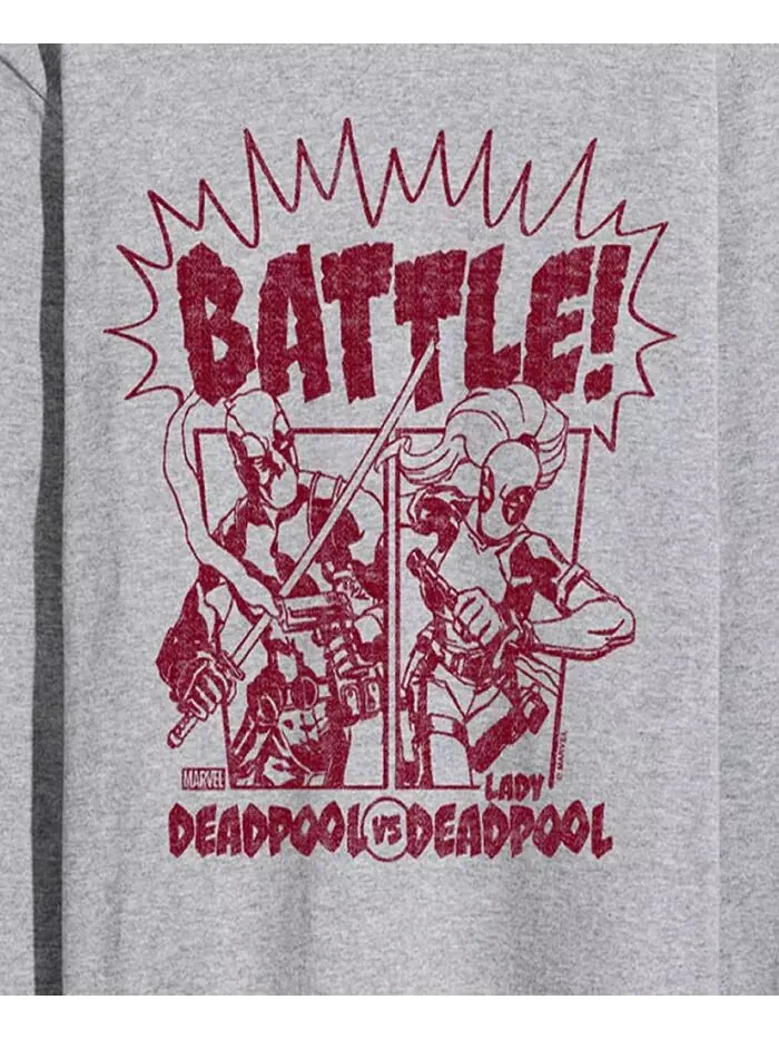 Мужская футболка с длинным рукавом Deadpool Battle AIRWAVES — изображение 3 из 3, серый