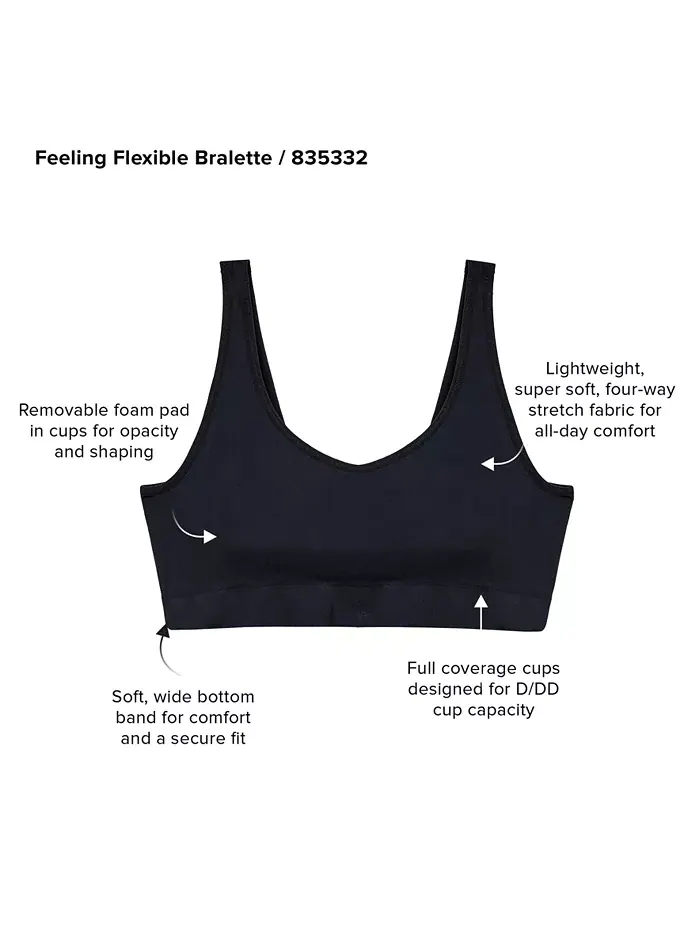 Женский бюстгальтер Feeling Flexible Wireless 835332 Wacoal — изображение 4 из 4, черный