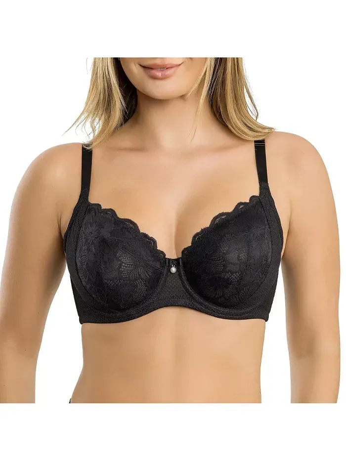 Женский бюстгальтер Luxlacy без подкладки, на косточках, черный, 40H PARFAIT