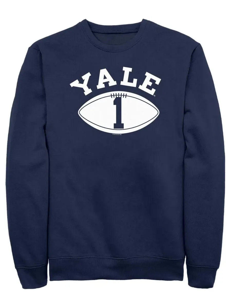 Свитшот с графическим принтом Yale Football Logo Fifth Sun — изображение 1 из 3, темно-синий