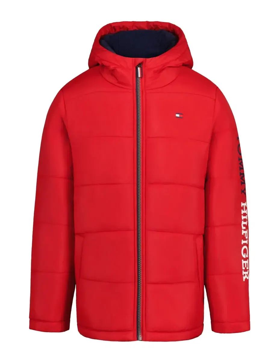 Куртка-пуховик с капюшоном Tommy Hilfiger, Scarlet Sage
