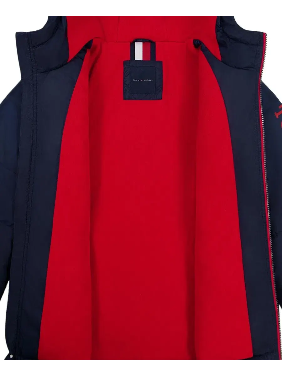 Куртка-пуховик с логотипом Tommy Hilfiger — изображение 6 из 11, темно-синий