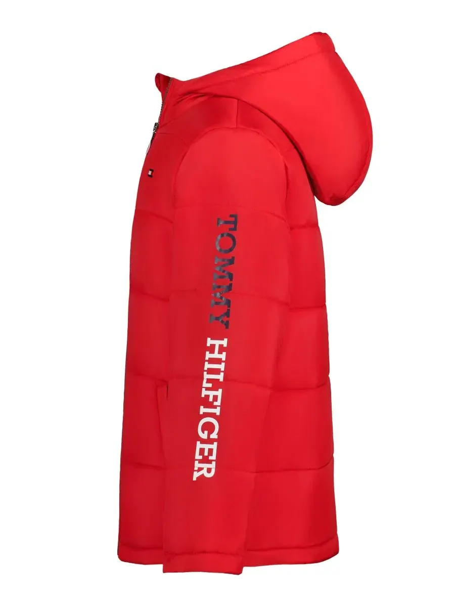 Куртка-пуховик с логотипом Tommy Hilfiger — изображение 8 из 11, темно-синий
