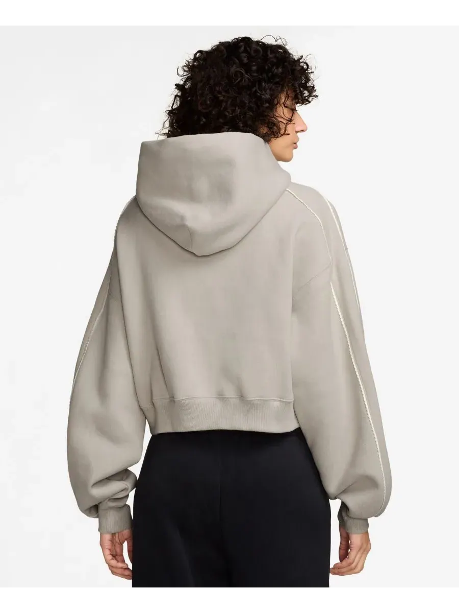 Женский худи оверсайз из флиса с декоративной отделкой Nike Studio — изображение 3 из 3, кремовый//кремовый