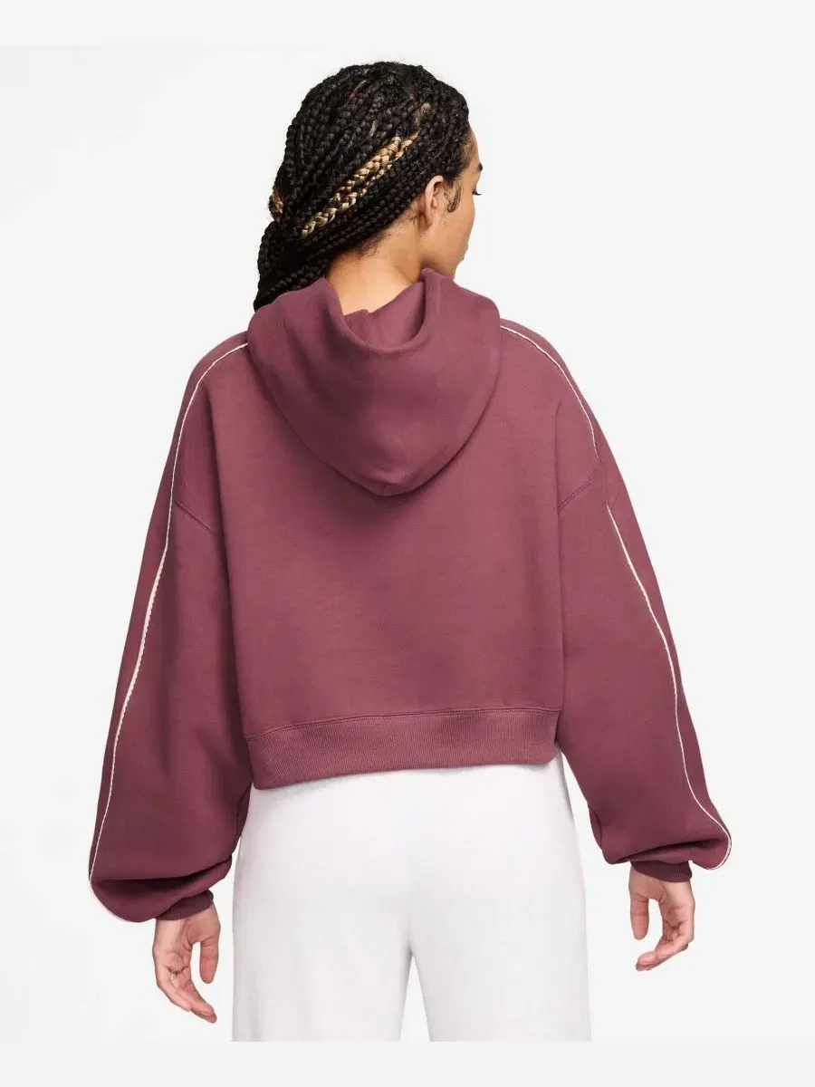 Худи оверсайз Studio Fleece с отделкой фестонами Nike — изображение 3 из 3, розовый//розовый