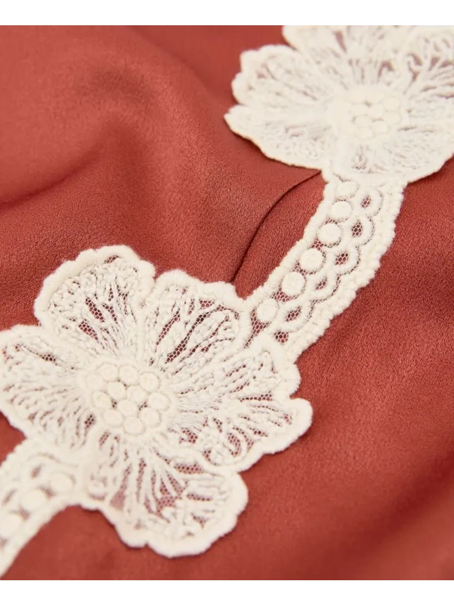 Женский топ с цветочным кружевом Doa Floral-Lace REISS — изображение 4 из 5, оранжевый