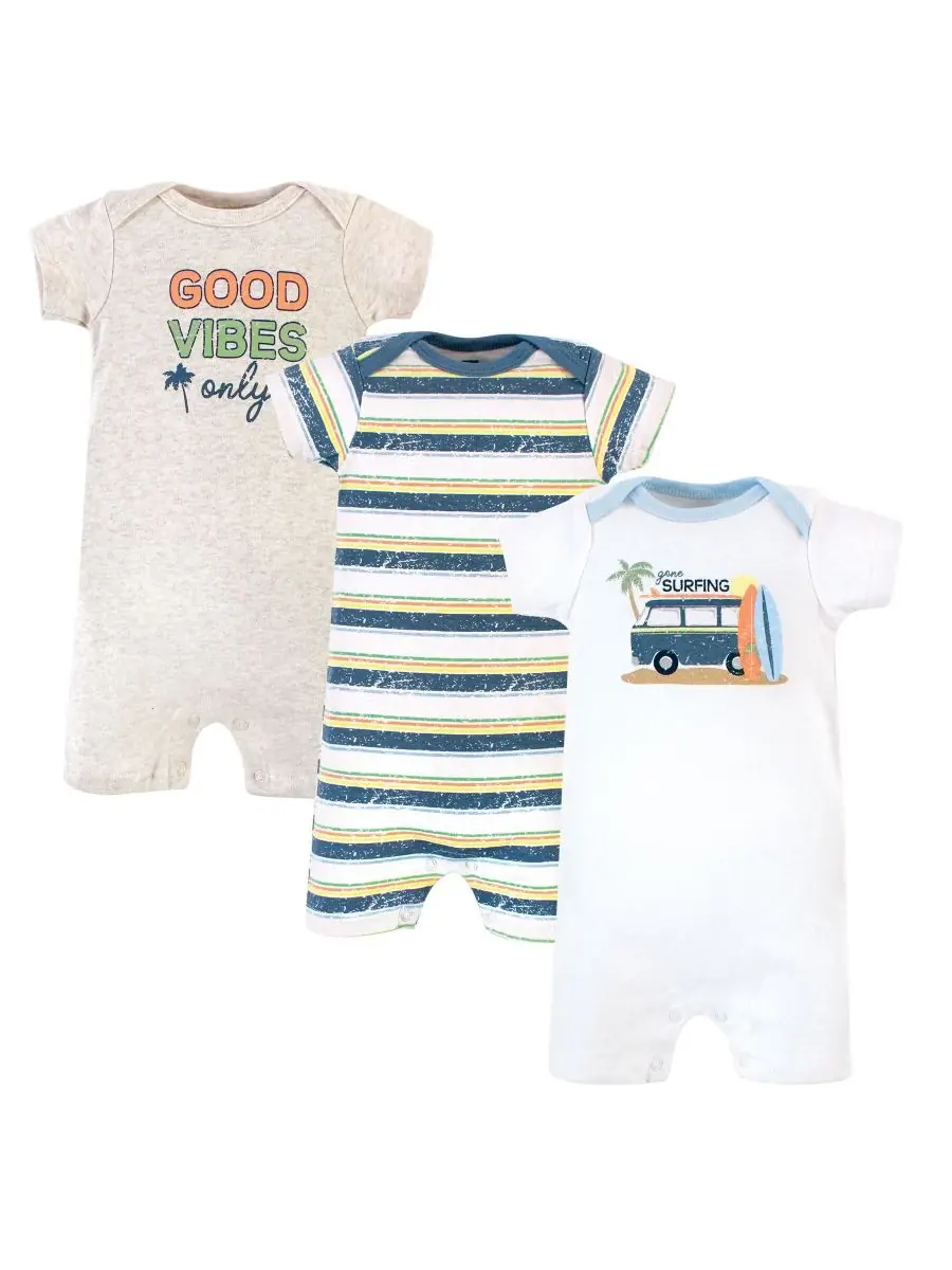 Мягкие хлопковые комбинезоны Hudson Baby, Gone Surfing — изображение 1 из 4