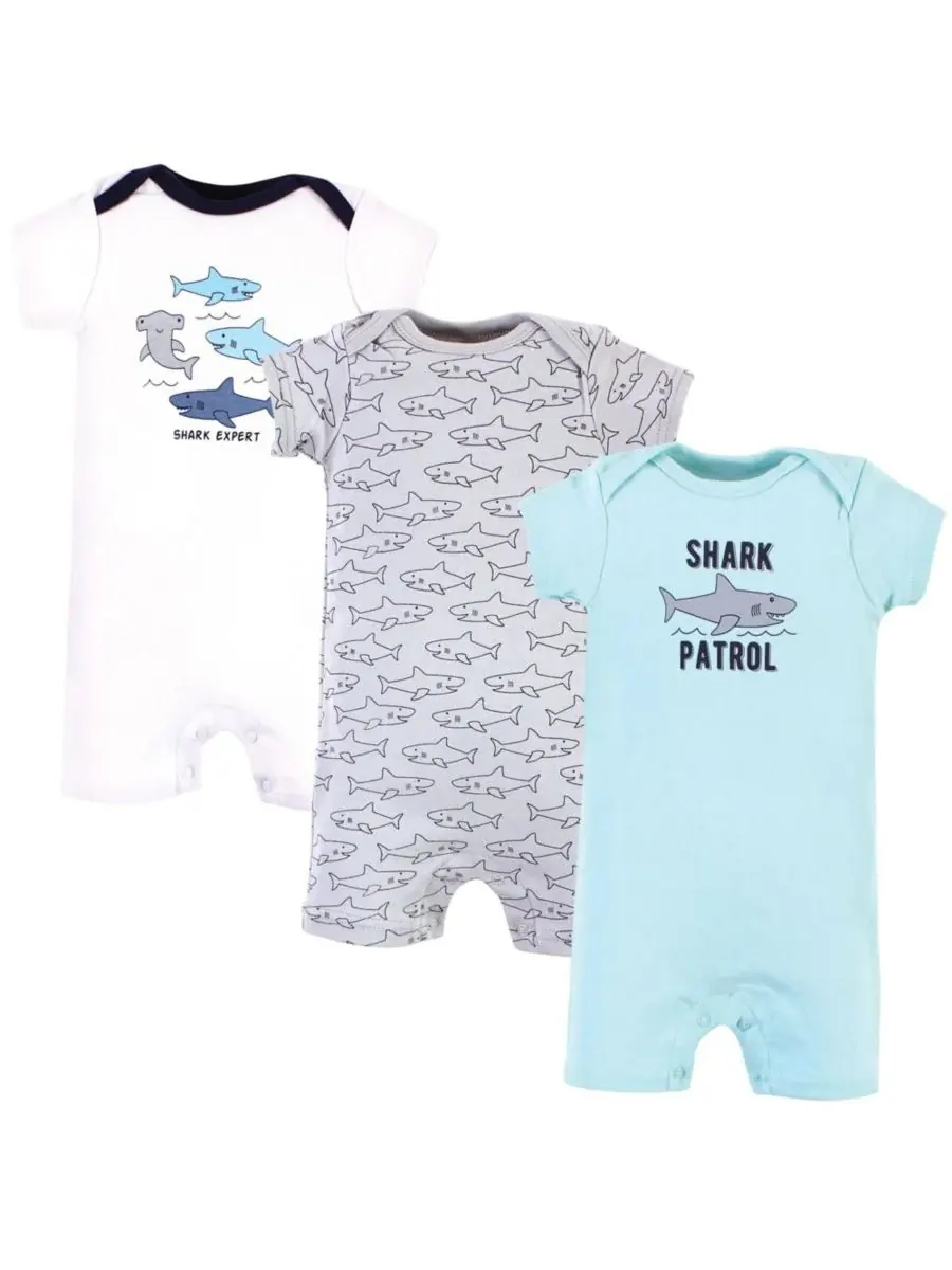 Мягкие хлопковые комбинезоны Hudson Baby, Shark Patrol — изображение 1 из 5