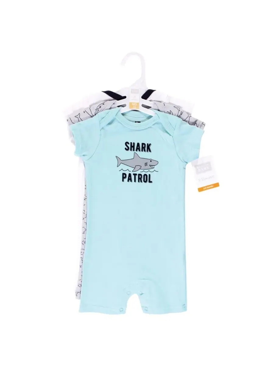 Мягкие хлопковые комбинезоны Hudson Baby, Shark Patrol — изображение 2 из 5