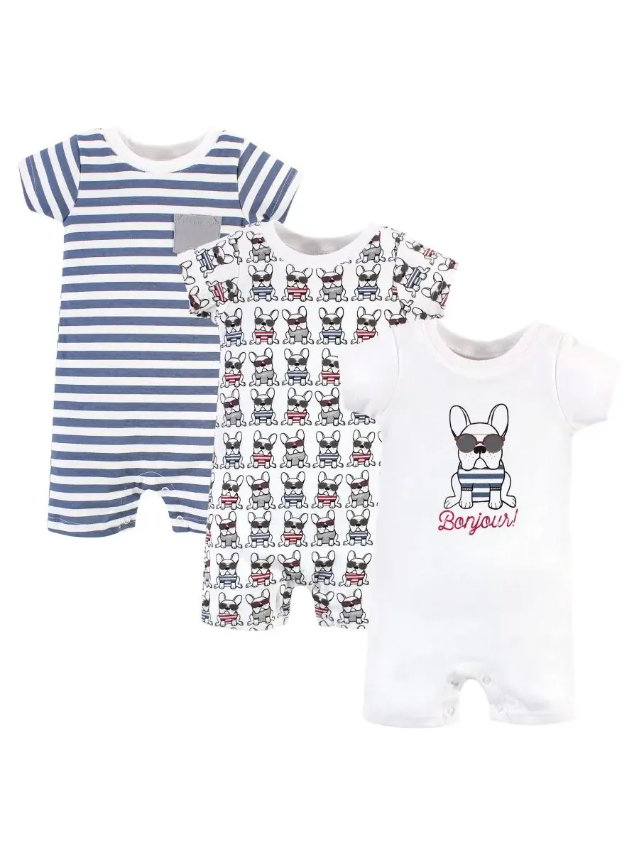 Мягкие хлопковые комбинезоны Hudson Baby, French Dog — изображение 1 из 2