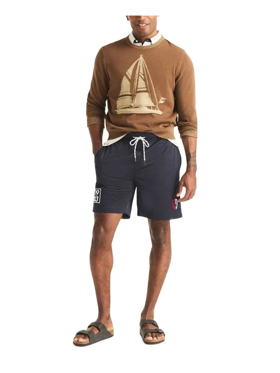 Мужские сетчатые шорты на резинке Nautica — изображение 2 из 4, темно-синий