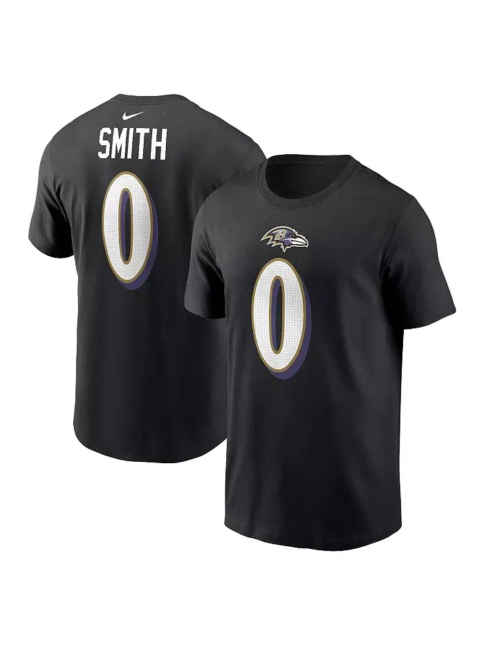 Мужская футболка с именем и номером игрока Roquan Smith, Baltimore Ravens — изображение 1 из 3, черный