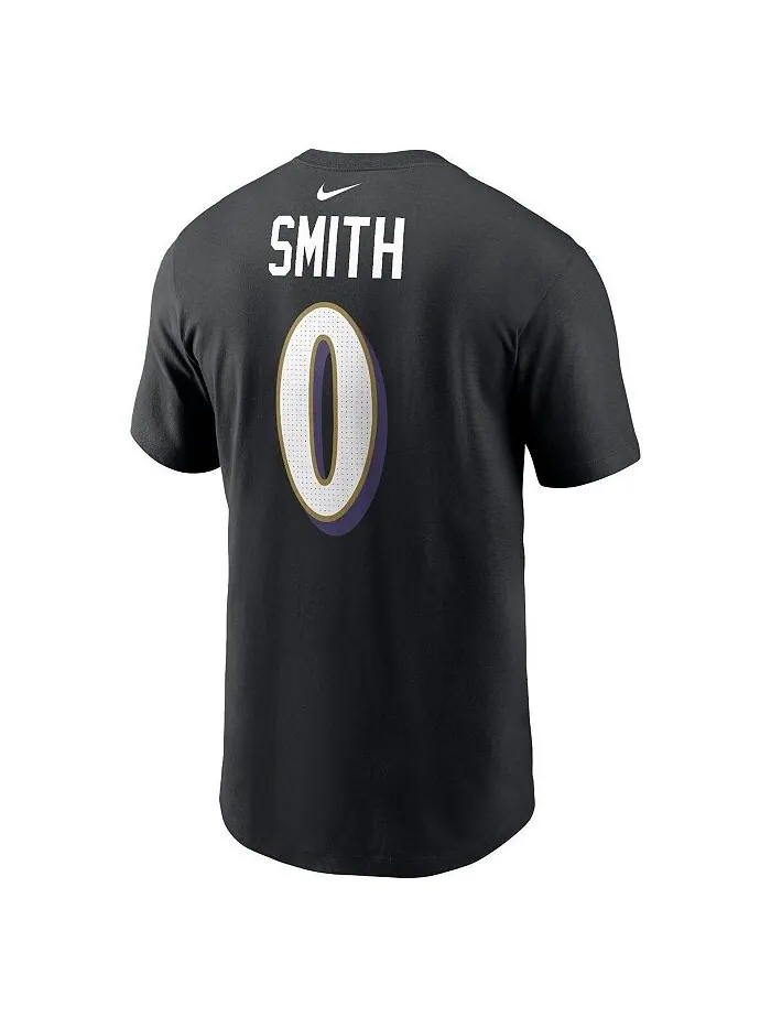 Мужская черная футболка Roquan Smith Baltimore Ravens с именем и номером игрока Nike — изображение 2 из 3, черный