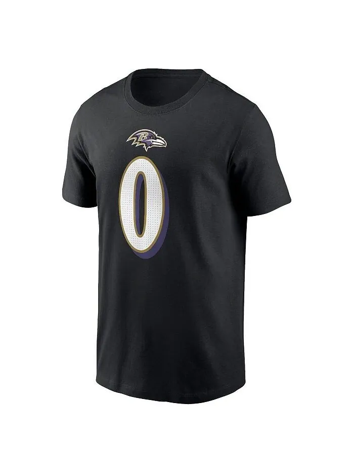 Мужская черная футболка Roquan Smith Baltimore Ravens с именем и номером игрока Nike — изображение 3 из 3, черный