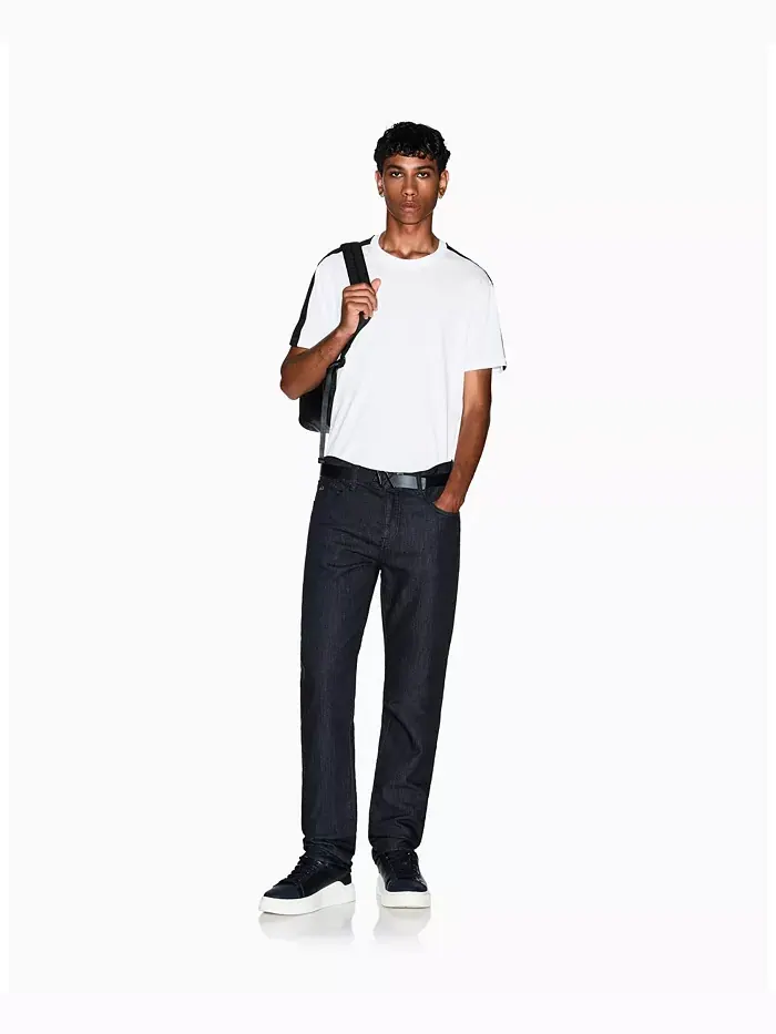 Мужская футболка с логотипом из галуна A|X Armani Exchange — изображение 2 из 4, бежевый/бежевый