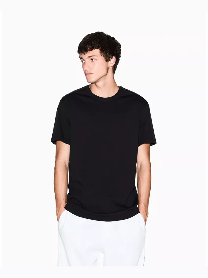 Мужская футболка с логотипом из галуна A|X Armani Exchange — изображение 1 из 4, черный