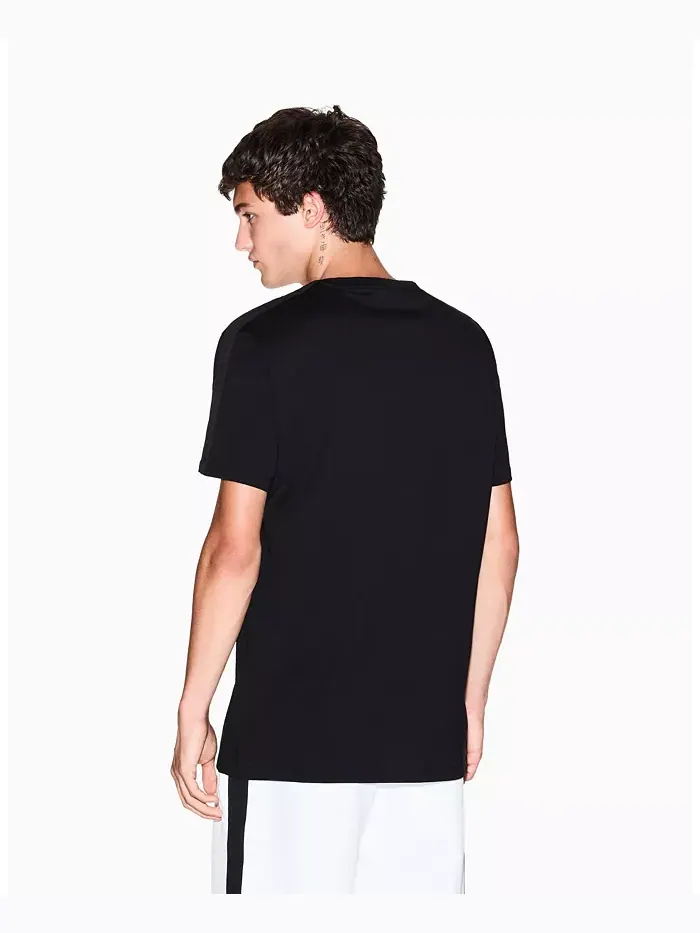 Мужская футболка с логотипом из галуна A|X Armani Exchange — изображение 4 из 4, черный