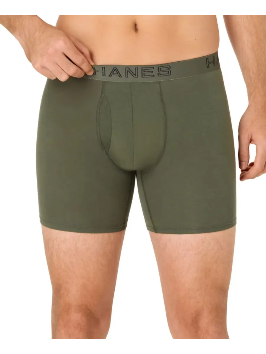 Hanes Мужские боксеры Ultimate Stretch, комплект из 3 штук — изображение 3 из 6, разноцветный