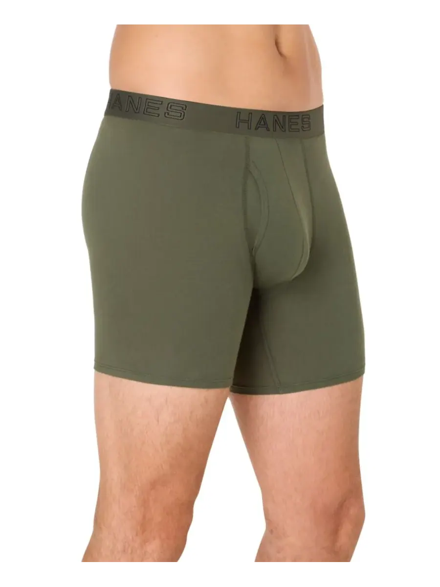 Hanes Мужские боксеры Ultimate Stretch, комплект из 3 штук — изображение 4 из 6, разноцветный