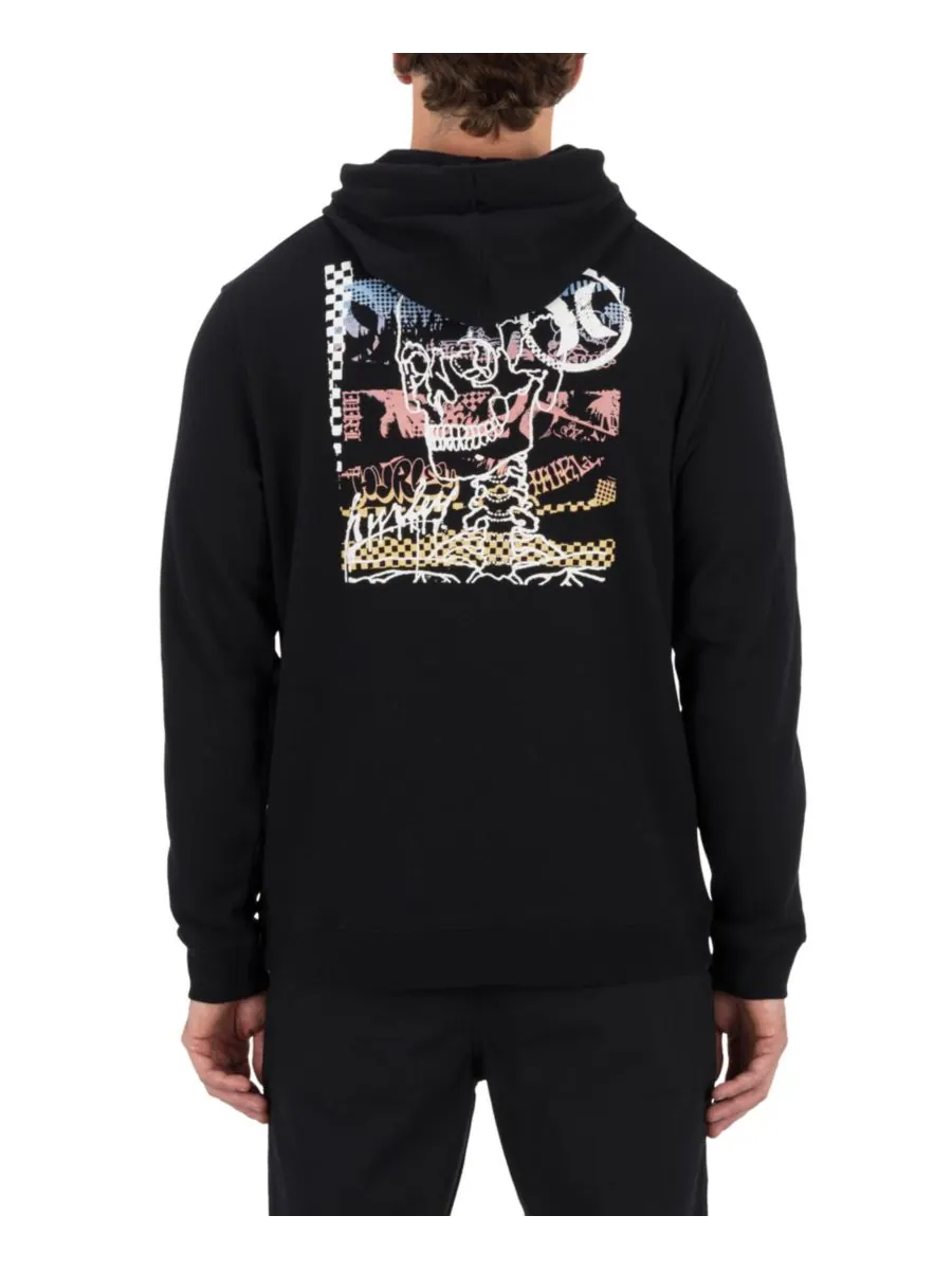 Мужская толстовка с принтом Crusty Printed Graphic PullOn Hoodie Hurley — изображение 3 из 5, черный