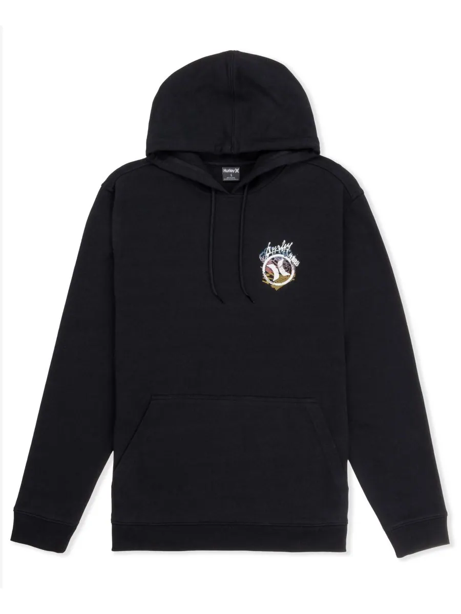 Мужская толстовка с принтом Crusty Printed Graphic PullOn Hoodie Hurley — изображение 4 из 5, черный