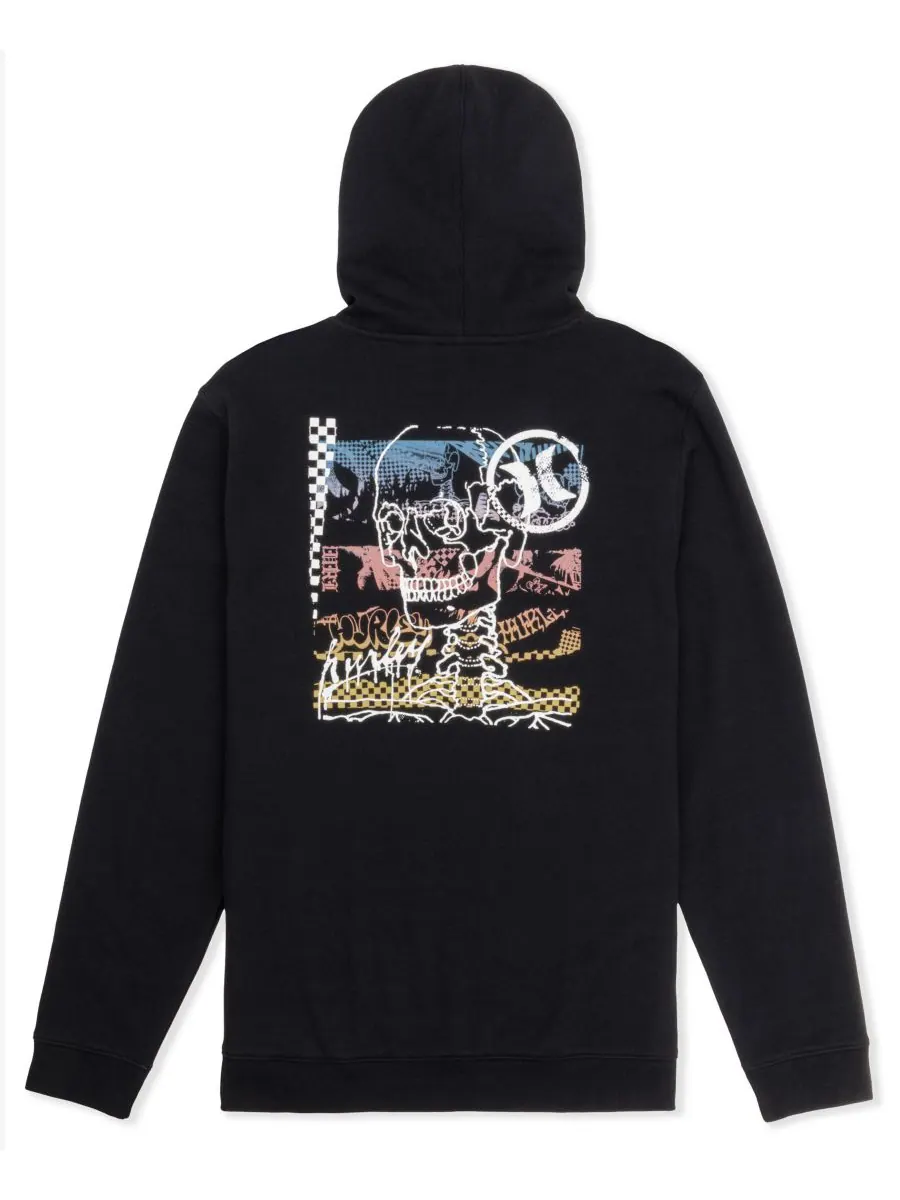 Мужская толстовка с принтом Crusty Printed Graphic PullOn Hoodie Hurley — изображение 5 из 5, черный