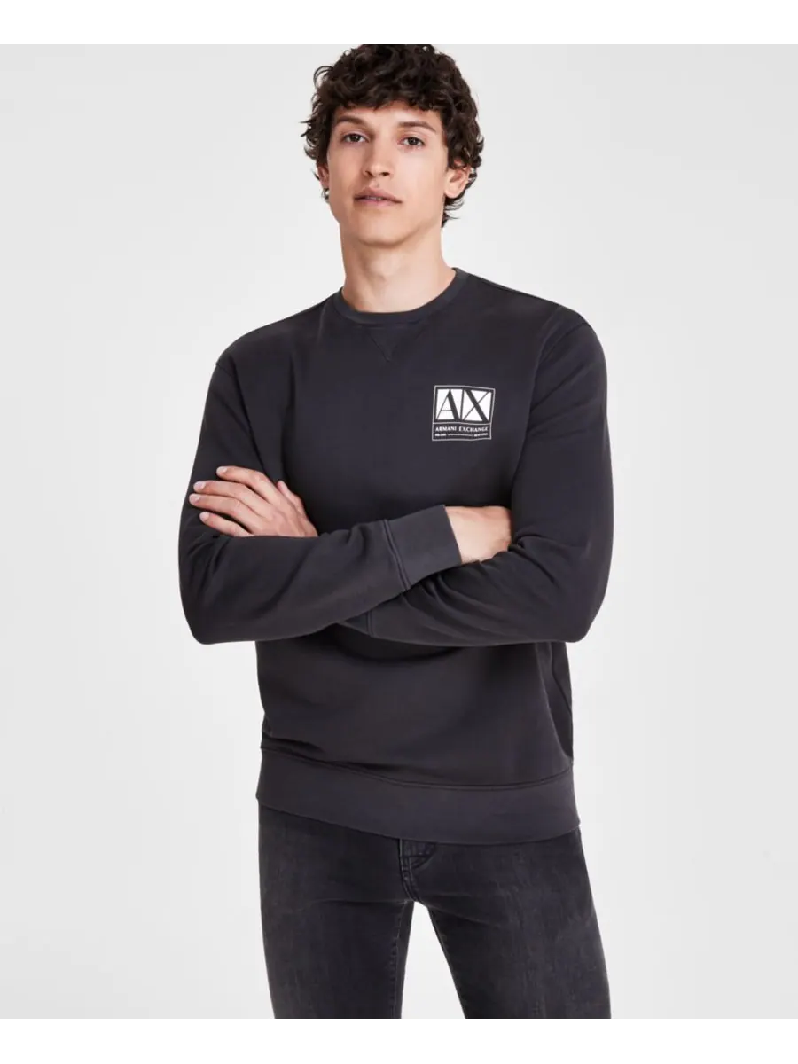 Мужская флисовая рубашка с эффектом выцветания A|X Armani Exchange