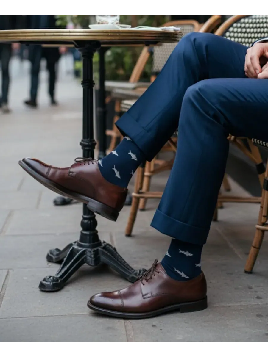Набор мужских носков Shark Tank, 3 шт Love Sock Company — изображение 5 из 5, черный/серый/темно-синий