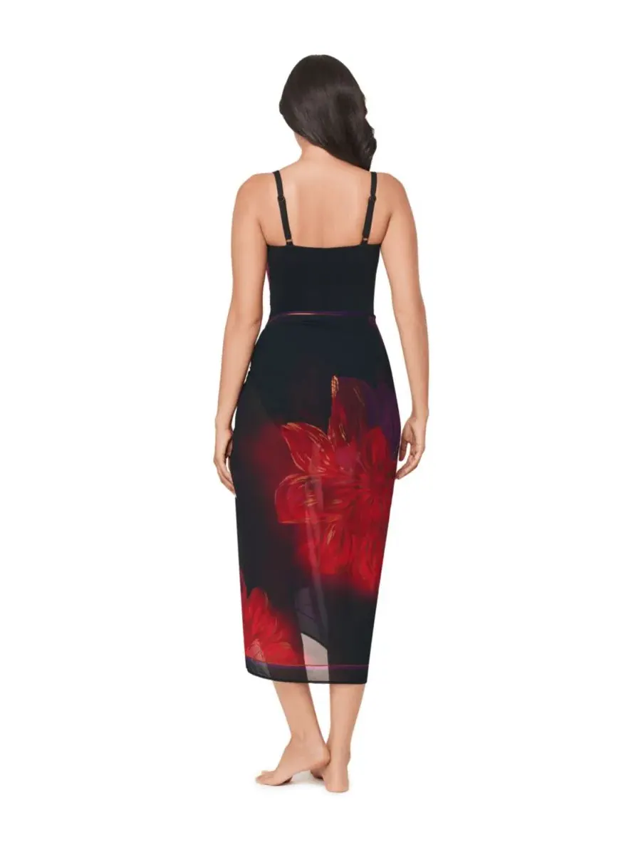 Пляжная накидка-парео Petali Rosa Miraclesuit — изображение 2 из 4, черный/мульти