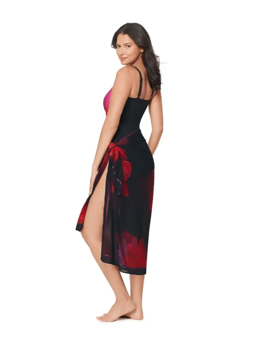 Пляжная накидка-парео Petali Rosa Miraclesuit — изображение 3 из 4, черный/мульти