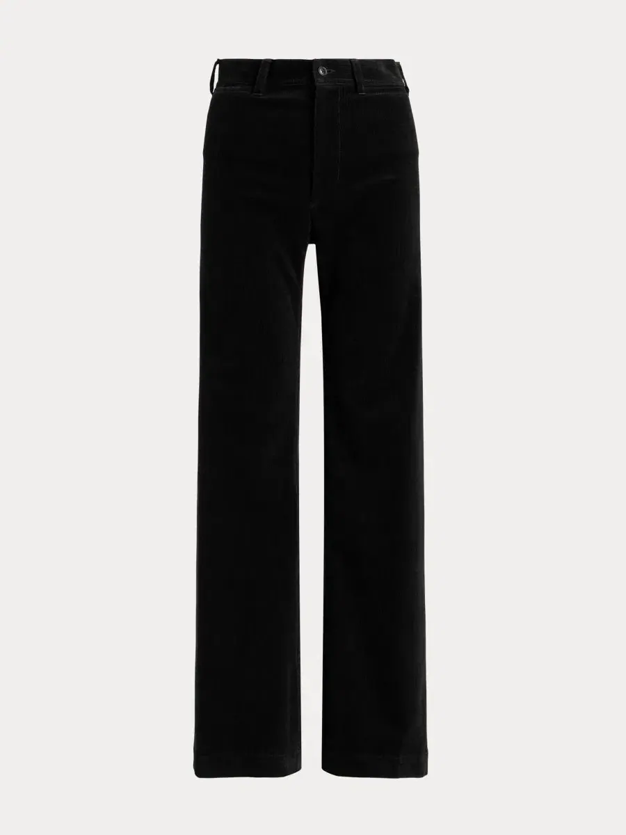 Женские вельветовые брюки-клеш Beaton Corduroy Flared Pants Polo Ralph Lauren — изображение 5 из 5, черный