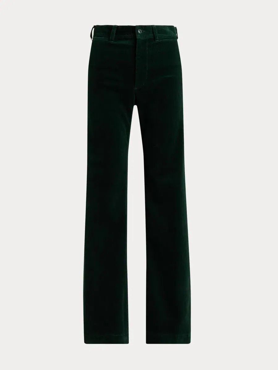 Брюки женские из вельвета Beaton Corduroy Flared Polo Ralph Lauren — изображение 5 из 5, зеленый