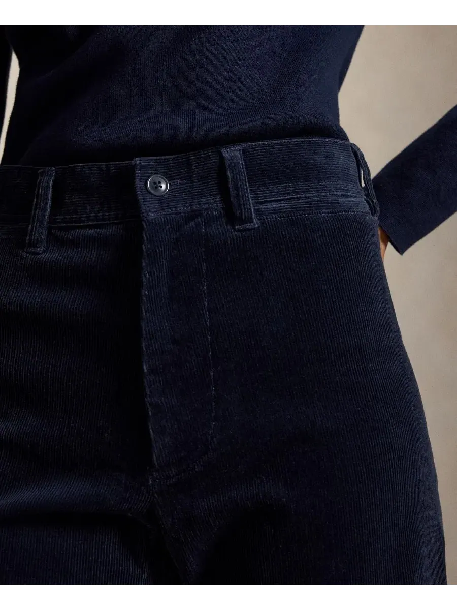 Женские брюки-клеш из вельвета Beaton Corduroy Flared Pants Polo Ralph Lauren — изображение 4 из 6, темно-синий