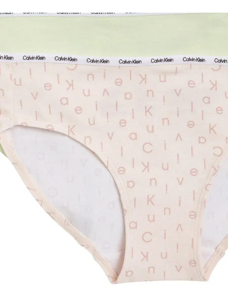 Трусы-бикини для девочек, 6 предметов, с принтом Tiny CK Hearts Calvin Klein — изображение 3 из 3