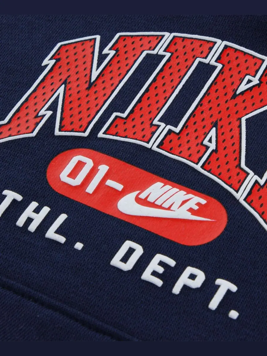 Комплект из футерованного худи и спортивных брюк с логотипом Nike — изображение 3 из 4, темно-синий