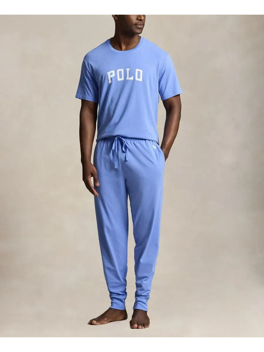 Мужские пижамные спортивные брюки стандартного кроя Polo Ralph Lauren — изображение 1 из 4, синий/белый