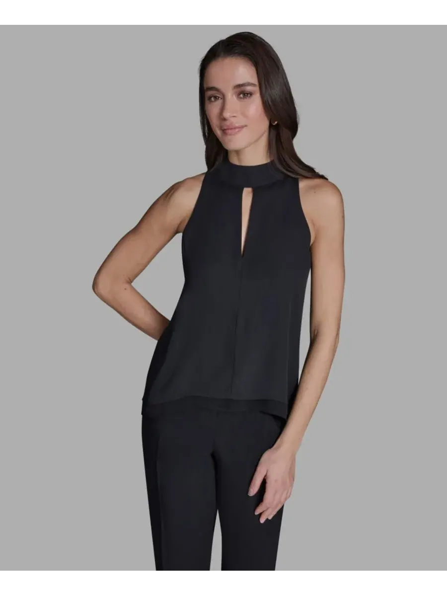 Женская блузка без рукавов с воротником-халтером BCBG — изображение 1 из 5, черный