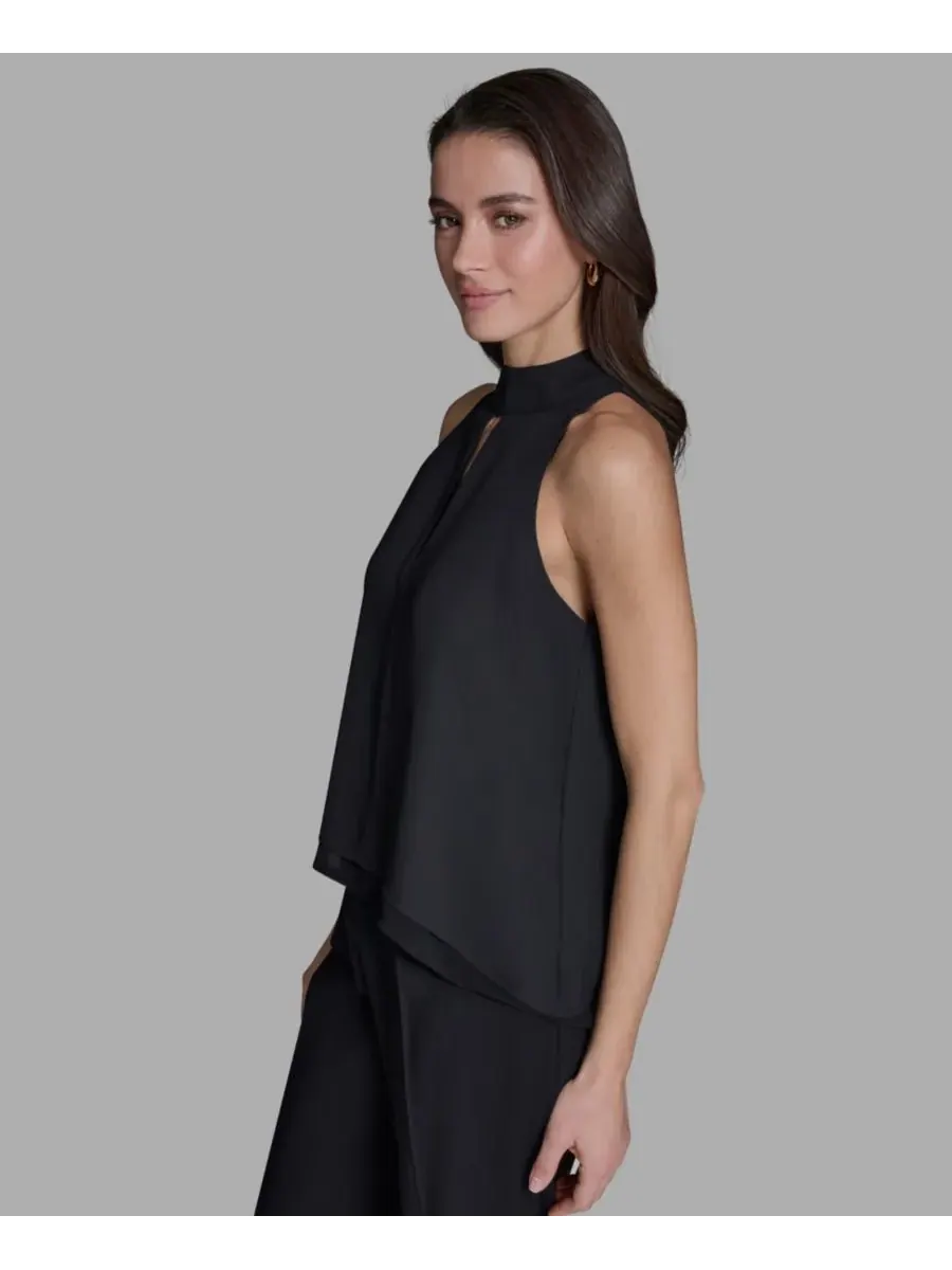 Женская блузка без рукавов с воротником-халтером BCBG — изображение 3 из 5, черный