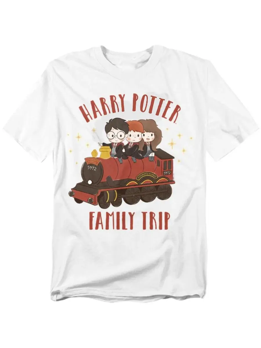 Футболка хлопковая с принтом Family Trip Hogwarts Express Harry Potter — изображение 1 из 3, белый