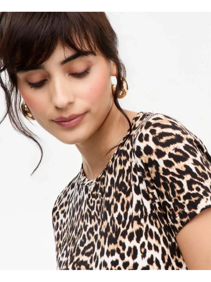 Женская футболка с коротким рукавом и принтом I.N.C. International Concepts, Hani Cheetah — изображение 4 из 7