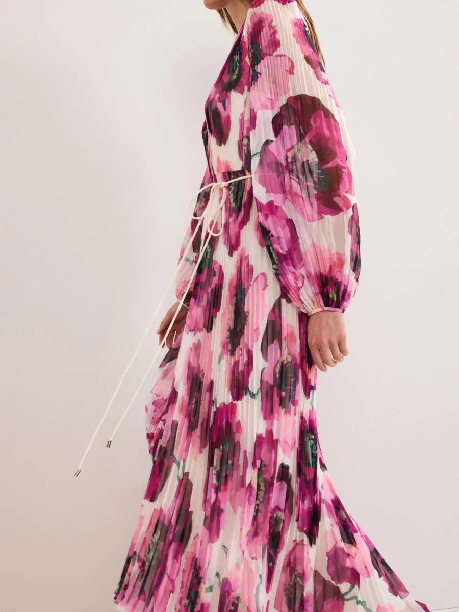 Платье макси с принтом Natalia Floral Phase Eight — изображение 5 из 7, розовый