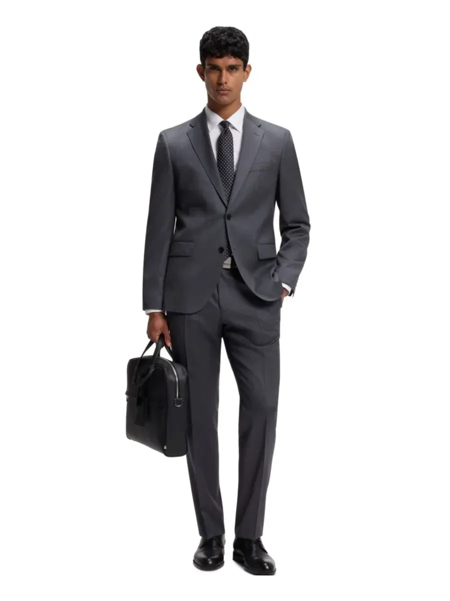 Мужская рубашка из хлопкового поплина с длинным рукавом, Slim Fit Hugo Boss — изображение 4 из 6, белый