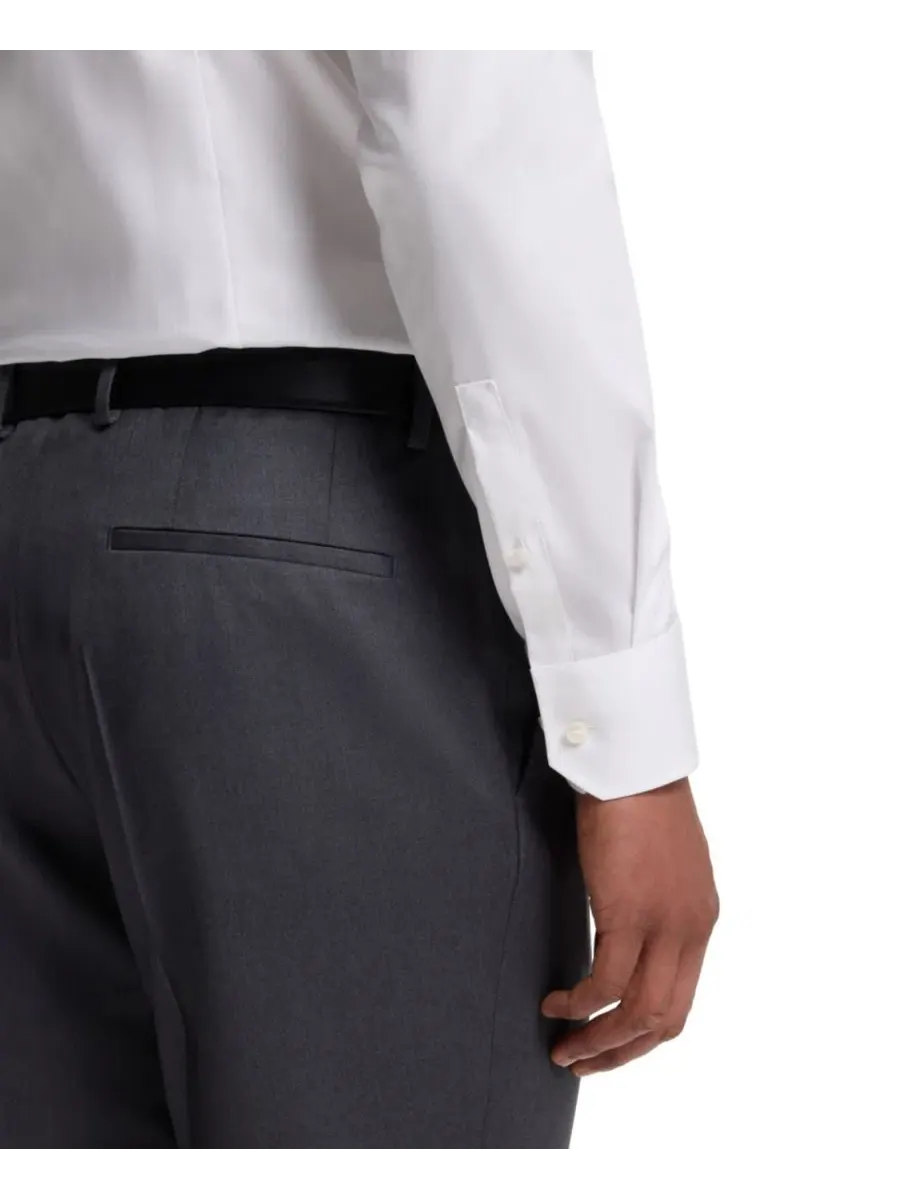Мужская рубашка из хлопкового поплина с длинным рукавом, Slim Fit Hugo Boss — изображение 6 из 6, белый
