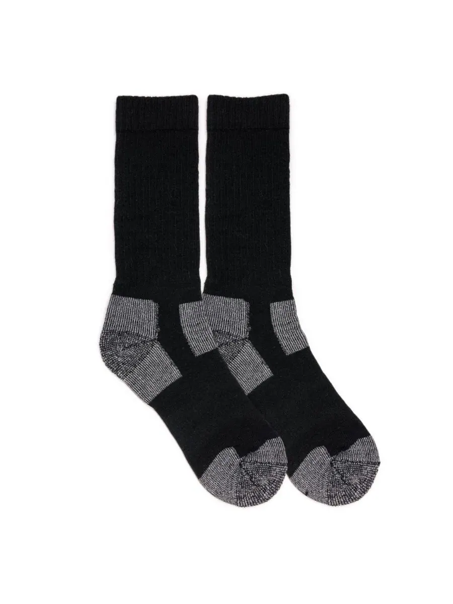 Мужские рабочие носки Ruff N Tuff с металлическим носком, 2 пары в упаковке MUK LUKS — изображение 1 из 3, черный