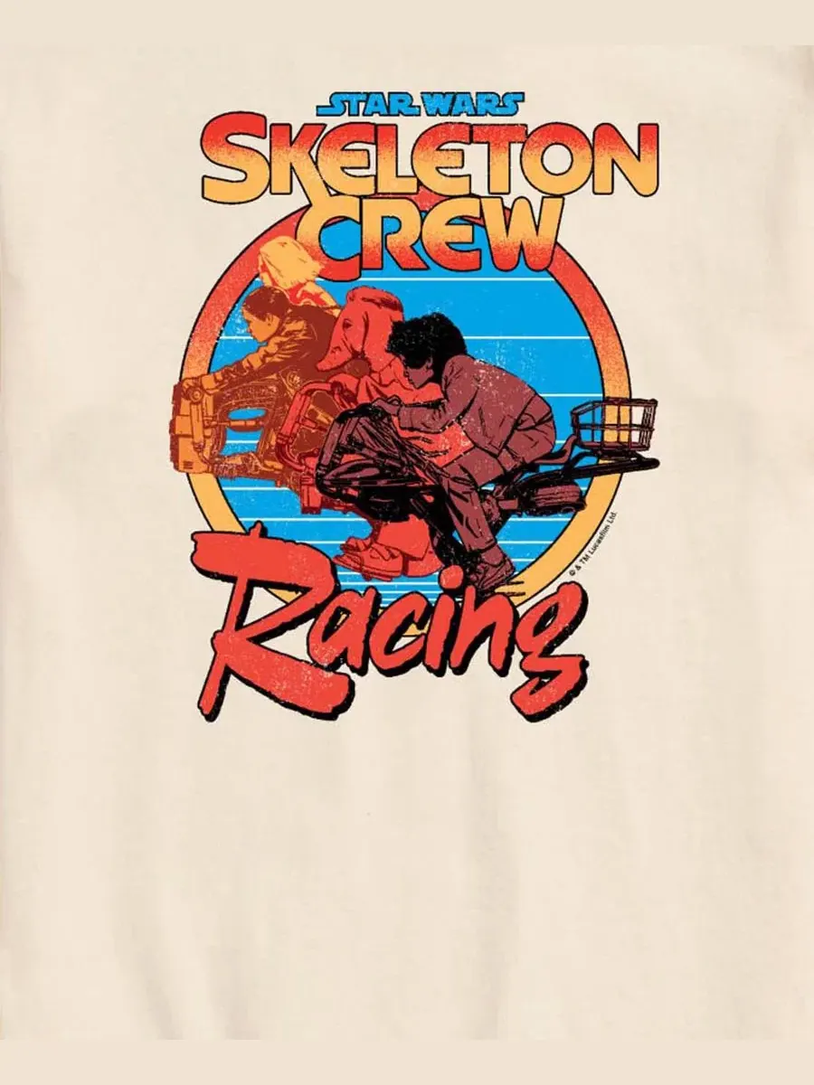 Мужская футболка с коротким рукавом и графическим принтом Star Wars Skeleton Crew Racing Airwaves — изображение 3 из 3