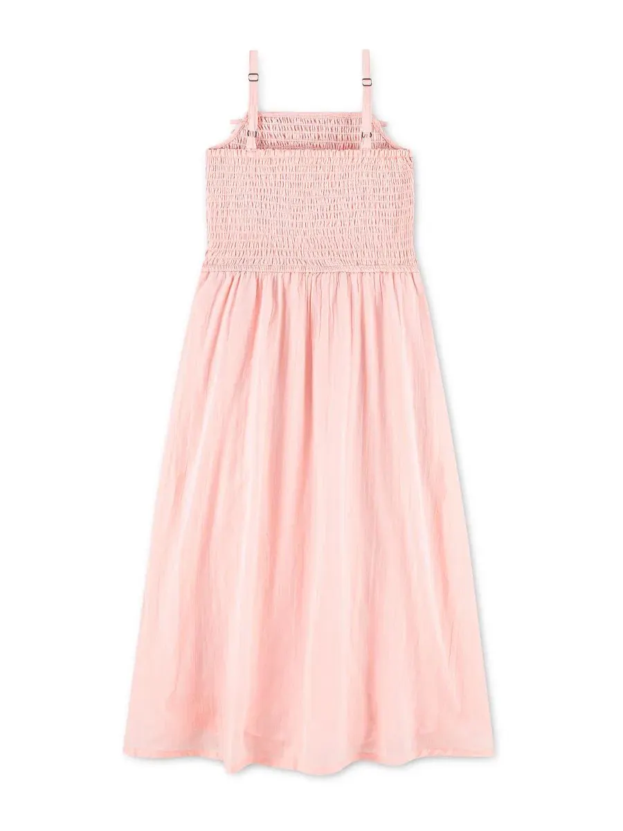 Длинное платье с присборенной юбкой для девочек Abercrombie Kids — изображение 2 из 6, розовый